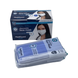 Masque chirurgical type 2R – Bleu foncé – boite de 50 masques