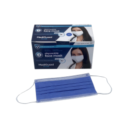 Masque chirurgical type 2R – Bleu foncé – boite de 50 masques