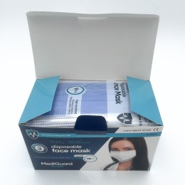 Masque chirurgical type 2R – Bleu foncé – boite de 50 masques