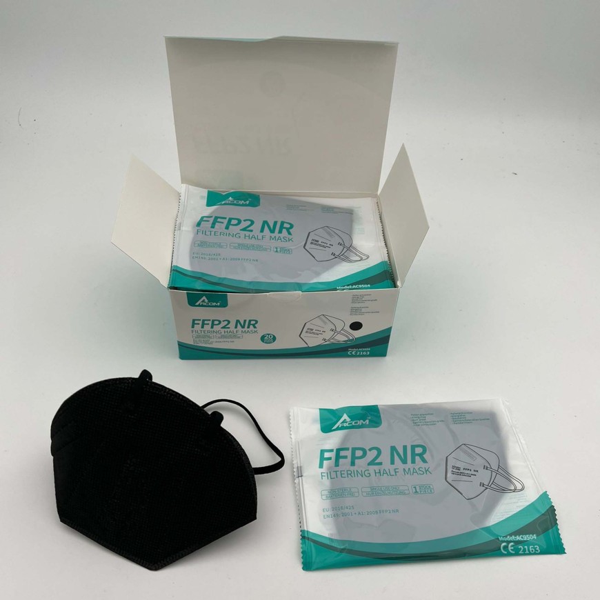 Masque FFP2 – Noir – emballage individuel