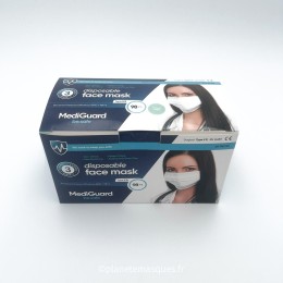 Masque chirurgical type 2R – Vert Anis – boite de 50 masques